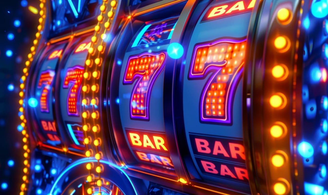 Antarmuka permainan Spadegaming dengan gulungan dan tombol kontrol